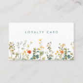 Elegantes Feld für Wildblumen Treuekarte (Vorderseite)