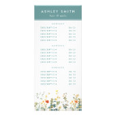 Elegantes Feld für Wildblumen Werbekarte (Hinten)