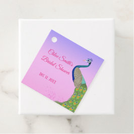 Elegantes Feminine Brautparty Peacock-Thema Geschenkanhänger