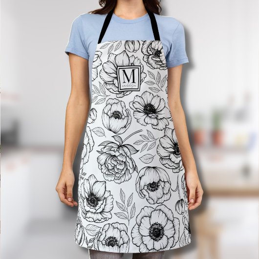 Elegantes feminines Monogramm Schürze