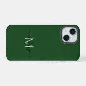 Elegantes feminines Schriftmonogramm iPhone 15 Hülle (Rückseite (Horizontal))