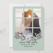 Elegantes Fenster mit Image Wedding Save the Date Einladung (Vorderseite)