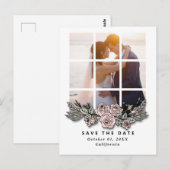 Elegantes Fenster mit Image Wedding Save the Date Postkarte (Vorne/Hinten)