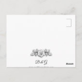 Elegantes Fenster mit Image Wedding Save the Date Postkarte (Rückseite)