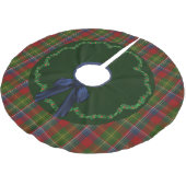 Elegantes festes Forrester Tartan Karierter Baumro Polyester Weihnachtsbaumdecke (Schrägansicht)