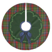 Elegantes festes Forrester Tartan Karierter Baumro Polyester Weihnachtsbaumdecke (Vorderseite)