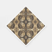 Elegantes festes Goldenes Dekorationsmuster Serviette (Ecke)