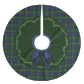 Elegantes festes Gordon Tartan Karierter Baumrock Polyester Weihnachtsbaumdecke (Vorderseite)