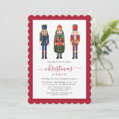Elegantes festes Nutcracker Weihnachts-Party Einladung (Stehend Vorderseite)