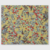 Elegantes festes Wasserfarben Rotes Blau Berries G Geschenkpapier (Flach)