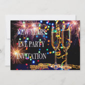 Elegantes Festivals Silvester Party Einladung (Vorderseite)