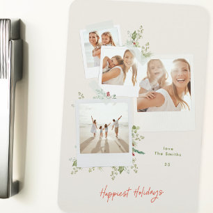 Elegantes festliches Botanisches Foto Album Magnet