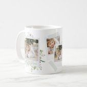 Elegantes festliches botanisches Weihnachtsalbum Kaffeetasse (Vorderseite Links)