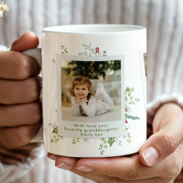 Elegantes festliches botanisches Weihnachtsalbum Kaffeetasse