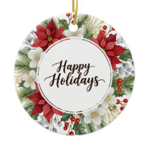 Elegantes Festliches Florales Frohe Weihnachten 