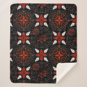 Elegantes, festliches Gefühl symmetrisches Blumenm Sherpadecke