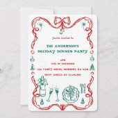 Elegantes festliches Party Einladung (Vorderseite)