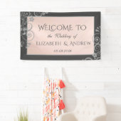 Elegantes festliches Silberbanner für Hochzeiten Banner (Insitu)