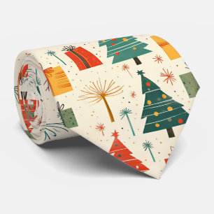 Elegantes festliches Weihnachtsbaum- und Geschenke Krawatte