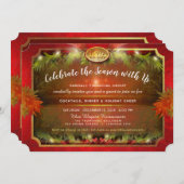 Elegantes festliches Weihnachtsfest im Unternehmen Einladung (Vorne/Hinten)