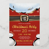 Elegantes festliches Weihnachtsfest Modernes Weihn Folieneinladung (Vorderseite)