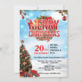 Elegantes festliches Weihnachtsfest - Party Einladung (Vorderseite)