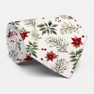 Elegantes festliches weißes und grünes Weihnachtsm Krawatte