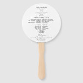 Elegantes festliches Winter-Hochzeitsprogramm Fächer (Rückseite)