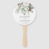 Elegantes festliches Winter-Hochzeitsprogramm Fächer (Vorderseite)