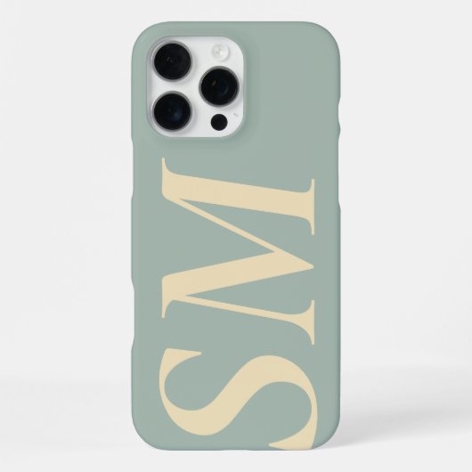 Elegantes fettes Anfangsmonogramm iPhone Hülle (Rückseite)