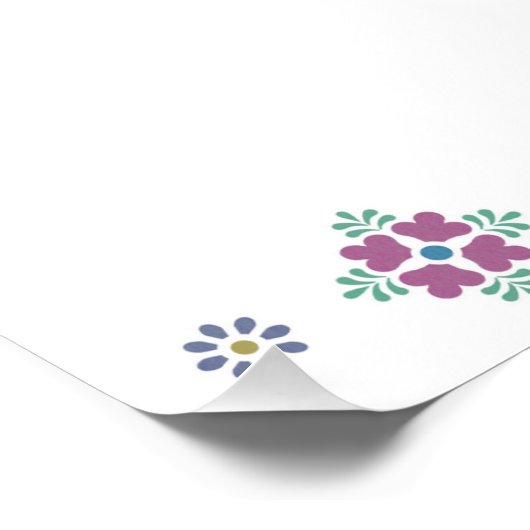 Elegantes Fiesta Probe Dinner Poster (Ecke)