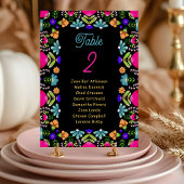 Elegantes Fiesta Tischnummer