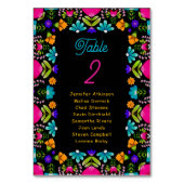 Elegantes Fiesta Tischnummer (Vorderseite)