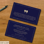 Elegantes Financial Business Card Client Zeugnis Visitenkarte