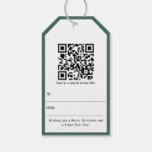 Elegantes Firmenlogo Grüner griechischer Schlüssel Geschenkanhänger (Rückseite)