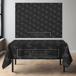 Elegantes Firmenlogo Messestand Markenzeichen Schw Tischdecke