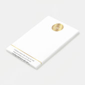 Elegantes Firmenlogo mit Faux-Gold-Effekt Post-it Klebezettel (angewinkelt)
