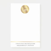 Elegantes Firmenlogo mit Faux-Gold-Effekt Post-it Klebezettel (Vorderseite)