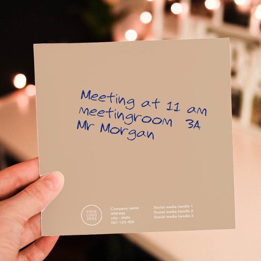 Elegantes Firmenlogo Post-it Klebezettel