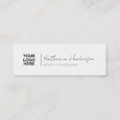Elegantes Firmenlogo und QR-Code Beruflich Mini Visitenkarte (Vorderseite)