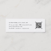 Elegantes Firmenlogo und QR-Code Beruflich Mini Visitenkarte (Rückseite)