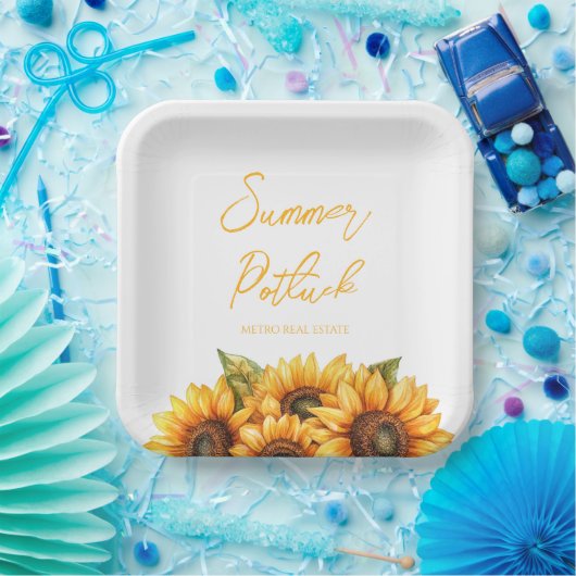 Elegantes Firmensommerfest Pappteller (Party)