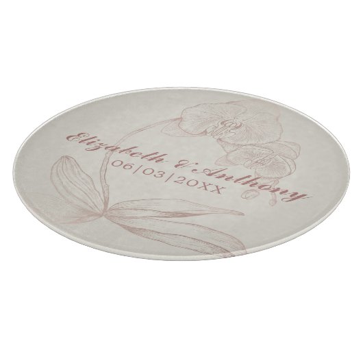 Elegantes First Christmas New New Monogram Cutting Schneidebrett (Ecke)