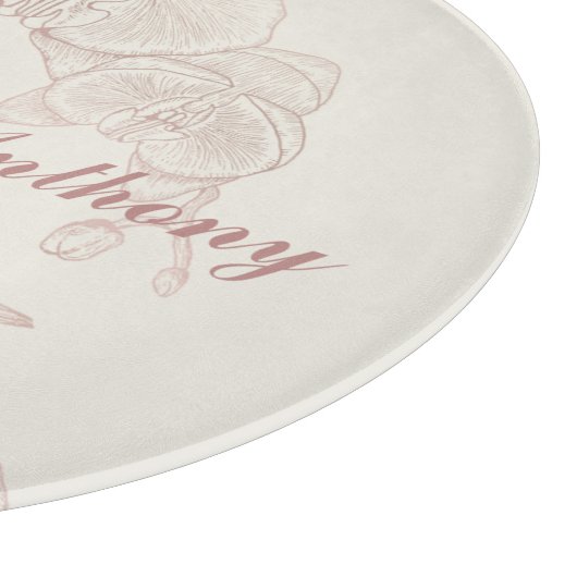 Elegantes First Christmas New New Monogram Cutting Schneidebrett (Ecke)