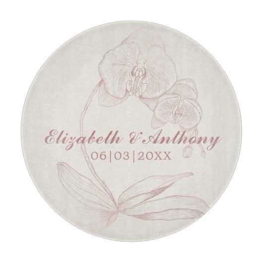 Elegantes First Christmas New New Monogram Cutting Schneidebrett (Vorderseite)