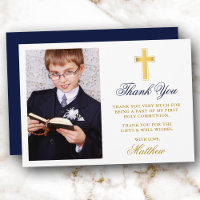 Elegantes First Holy Communion Foto Gold