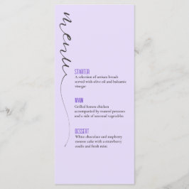 ELEGANTES FLÄCHENmenü Menükarte