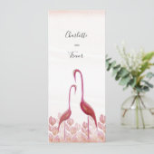 Elegantes Flamingos in rosa Sonnenuntergang Karte (Stehend Vorderseite)