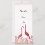 Elegantes Flamingos in rosa Sonnenuntergang Karte (Vorderseite)