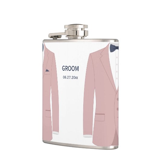 Elegantes Flask Gay Wedding Gift für Groom Pink Flachmann (Links)